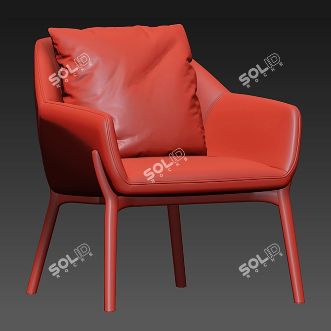 ErgoChic Nido Armchair 3D model image 4