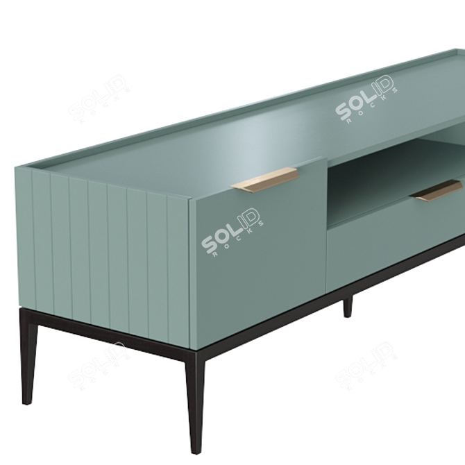 Modern Metropolitan TV Cabinet 3D model image 2