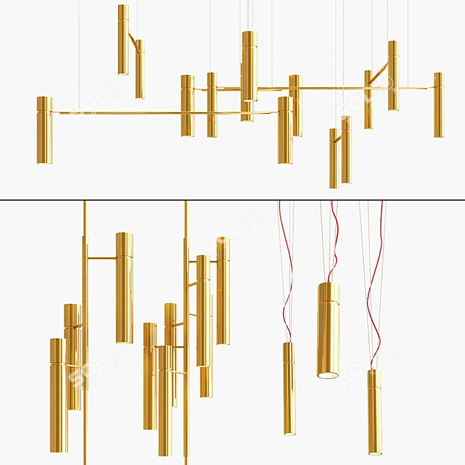 Sleek Tube Lighting Collection 3D model image 1