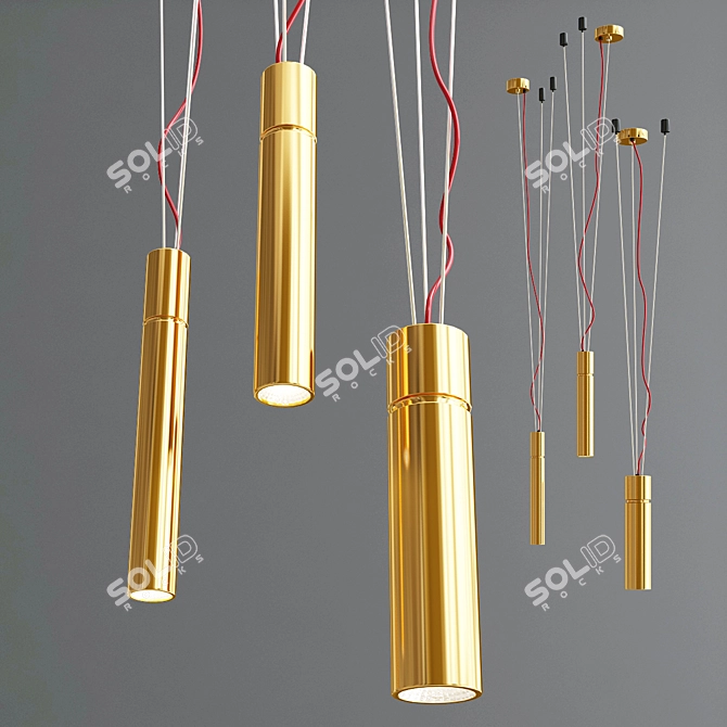 Sleek Tube Lighting Collection 3D model image 2