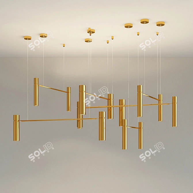 Sleek Tube Lighting Collection 3D model image 4