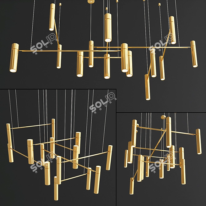 Sleek Tube Lighting Collection 3D model image 5