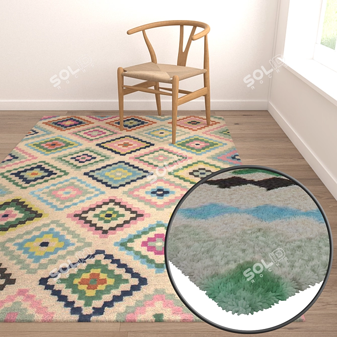 Premium Carpet Set: High-Quality Textures 3D model image 5