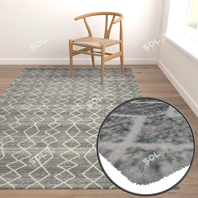 Luxury Carpet Set: High-Quality Textures - 3 Variations 3D model image 5