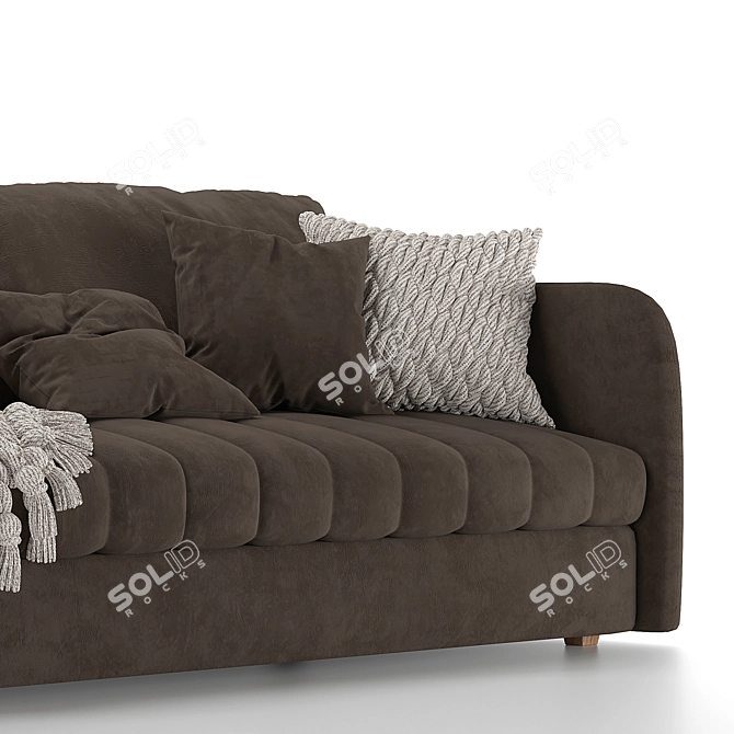 Knitted Plaid Stitch Sofa 3D model image 4