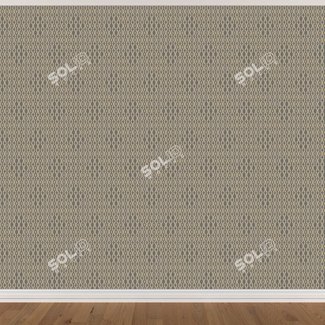 Seamless Wallpaper Set - 3 Colors 3D model image 3