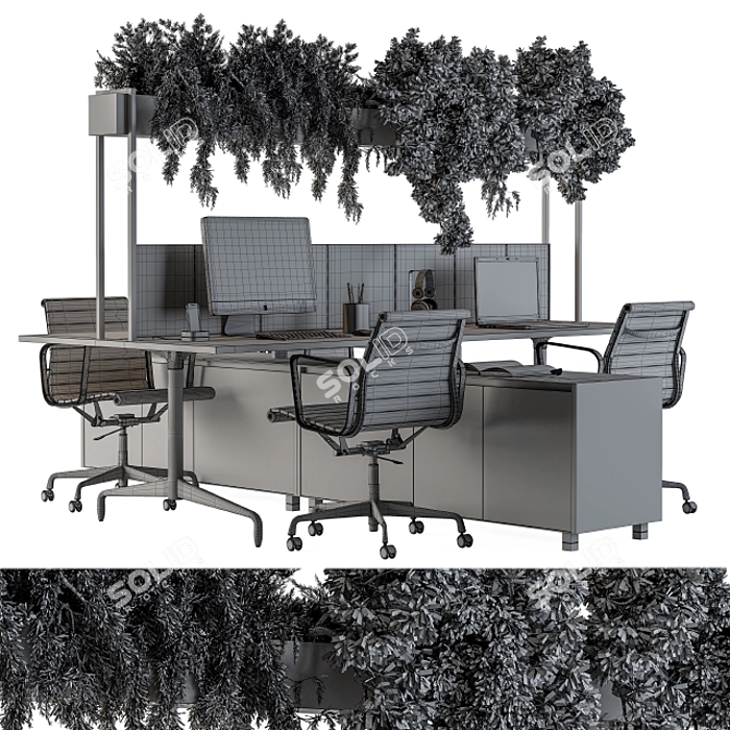 Title: Elegant Office Furniture Set 3D model image 5