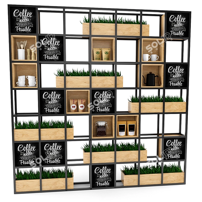 Caffeinate Your Space: Coffee Shop Decor 3D model image 1