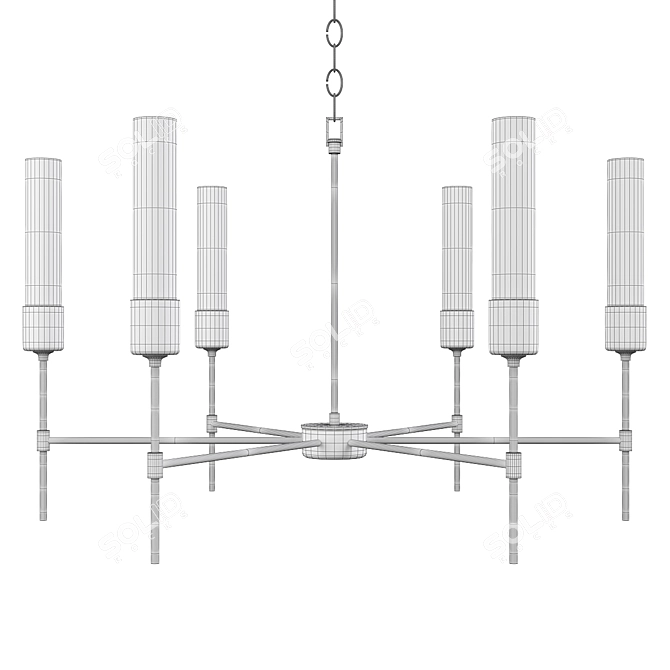 Glowing Elegance: Vela Chandelier 3D model image 2