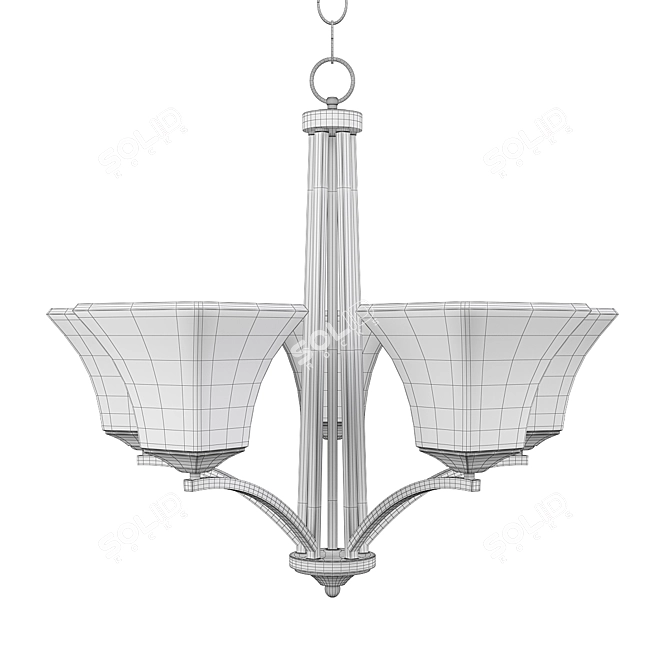 Elegant Aurora Chandelier 3D model image 2