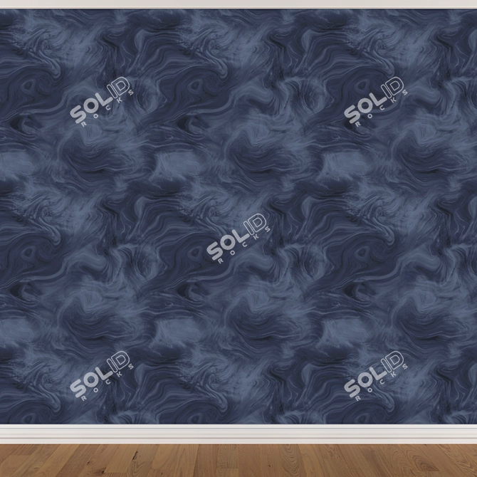 Seamless Wallpaper Set: 3 Colors 3D model image 2