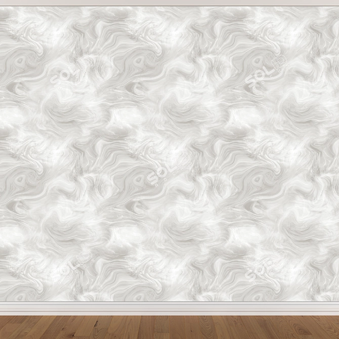 Seamless Wallpaper Set: 3 Colors 3D model image 4