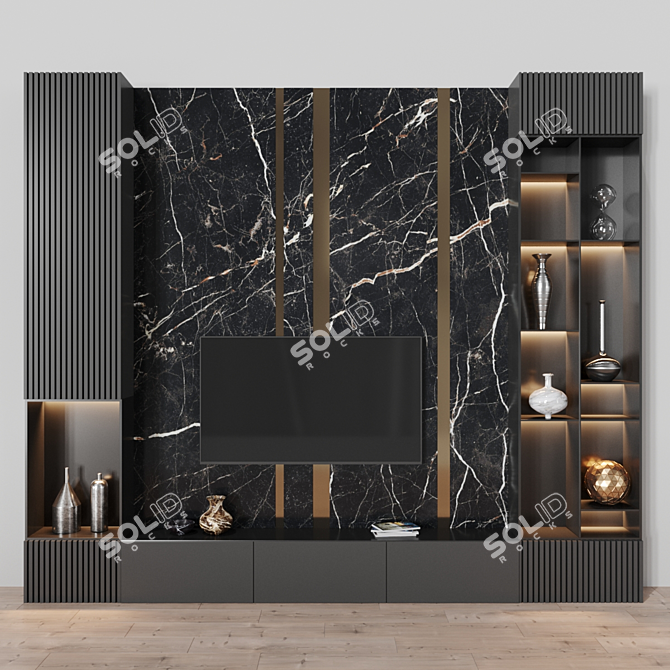 Sleek TV Stand for Modern Interiors 3D model image 1