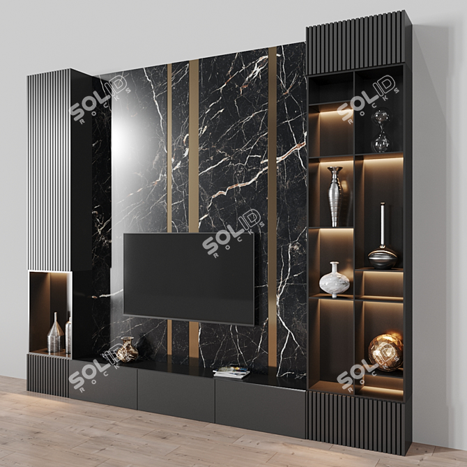 Sleek TV Stand for Modern Interiors 3D model image 2