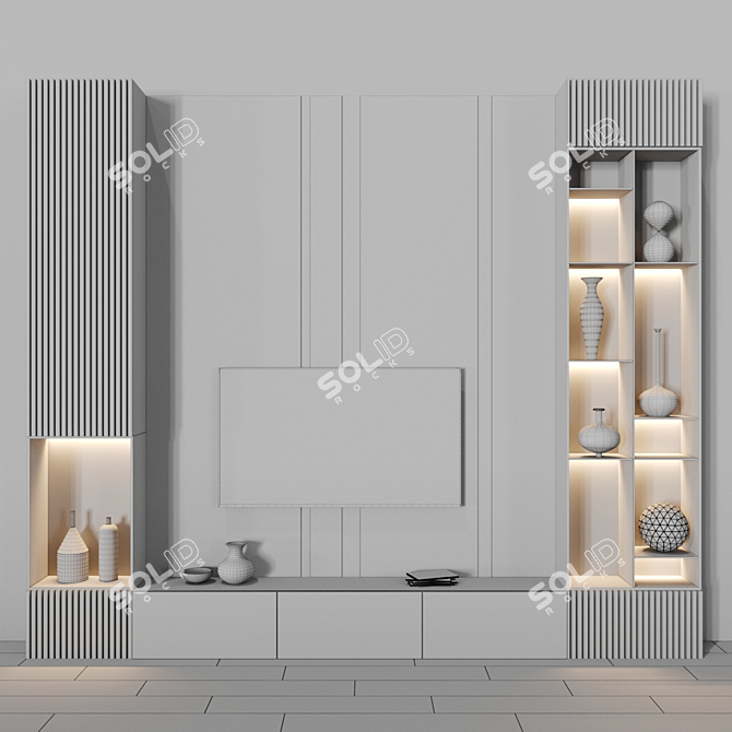 Sleek TV Stand for Modern Interiors 3D model image 4