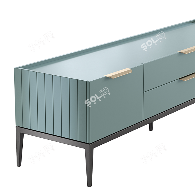 Metropolitan Cabinet: Sleek Design with Drawers and Flip-down Fronts 3D model image 2