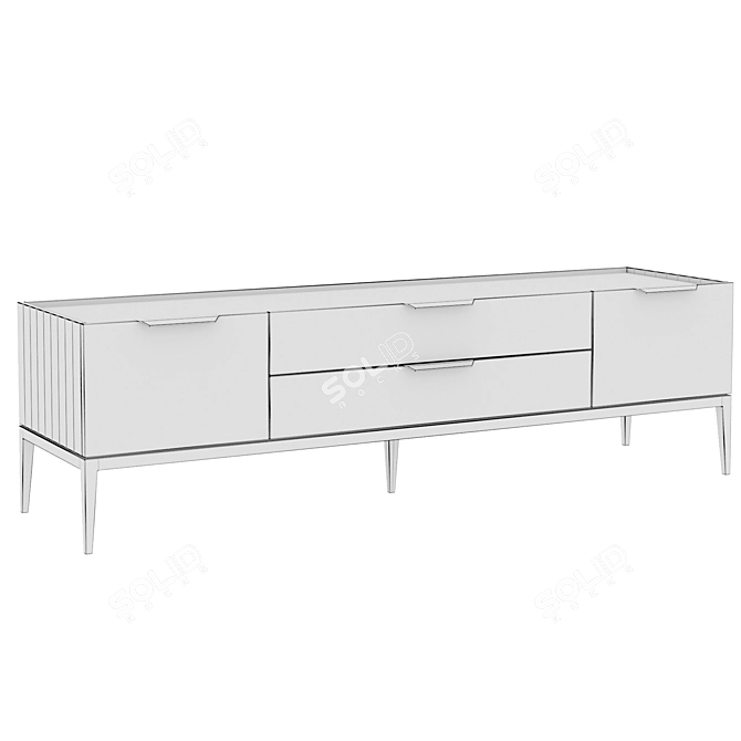 Metropolitan Cabinet: Sleek Design with Drawers and Flip-down Fronts 3D model image 3