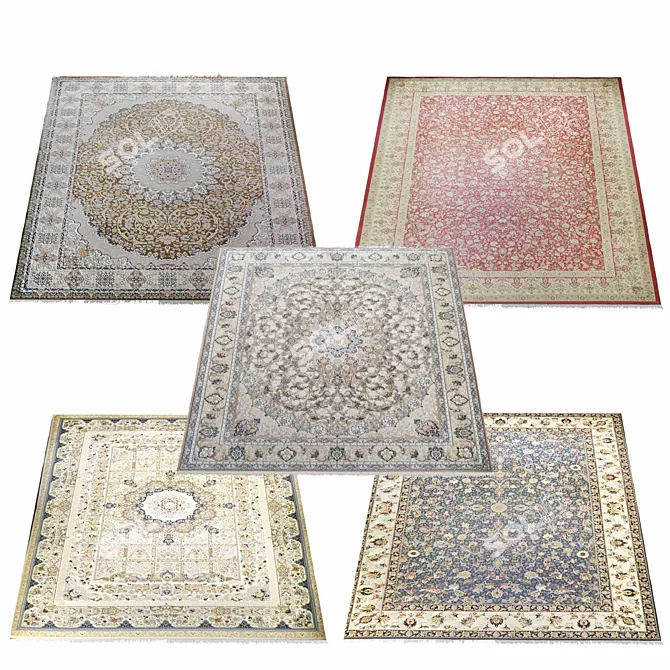 Luxury Persian Carpet: 4K Texture 3D model image 2