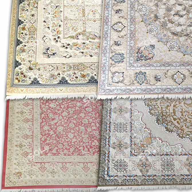 Luxury Persian Carpet: 4K Texture 3D model image 3