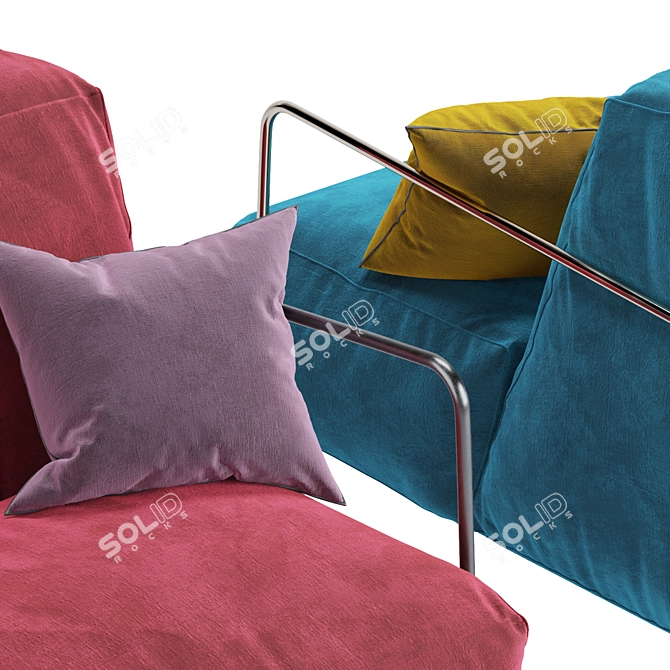 Esprit Noir: JE T’ATTENDS Armchair 3D model image 5