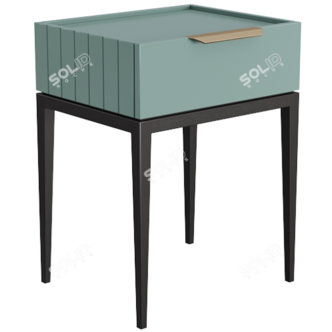 Metropolitan Bedside Table: Sleek and Stylish 3D model image 2