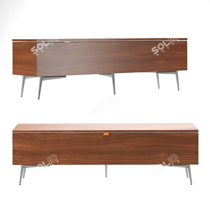 LUGANO Storage Bench 3D model image 1