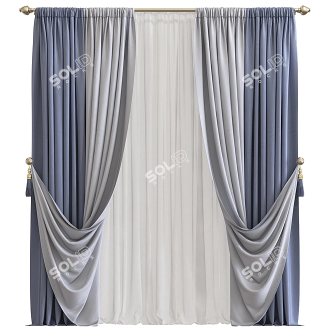 Revamped Curtain 730 3D model image 1