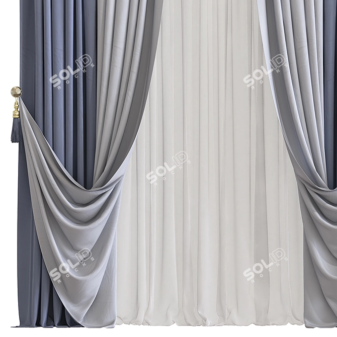 Revamped Curtain 730 3D model image 2