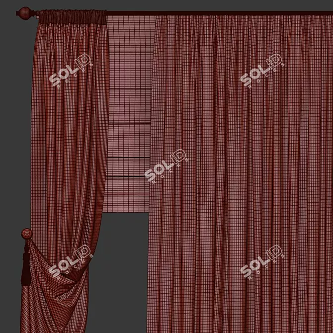 Revamp Your Space with Curtain 731 3D model image 3