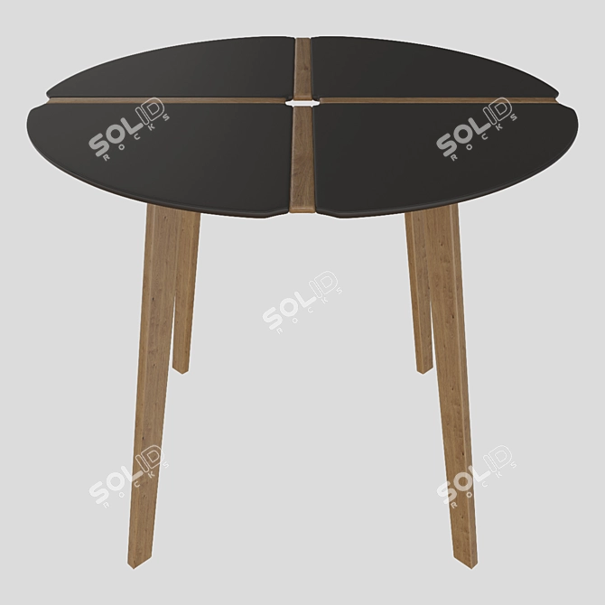 Round Kitchen Dining Table 3D model image 1