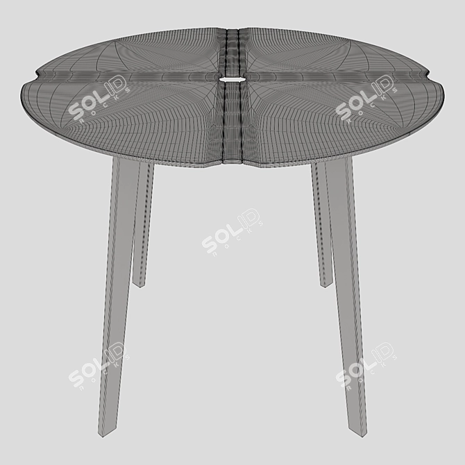 Round Kitchen Dining Table 3D model image 4