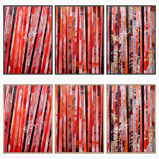 Multi-Panel Wall Art Set 2369 3D model image 2