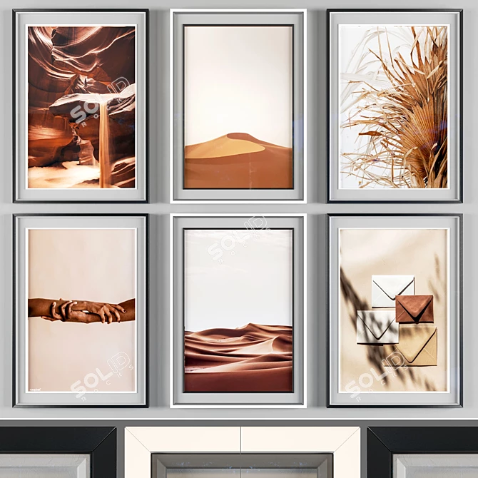 Mountain Landscape Art Frame 3D model image 1