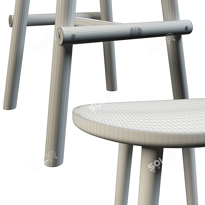 Tolv Figura Barstool - Simple Elegance for Your Space 3D model image 3