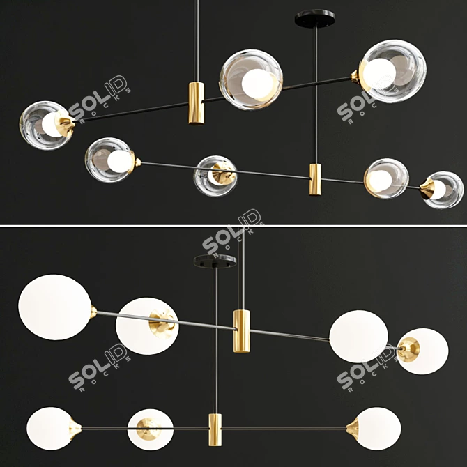 Nordic Style Pendant Lamp 3D model image 1
