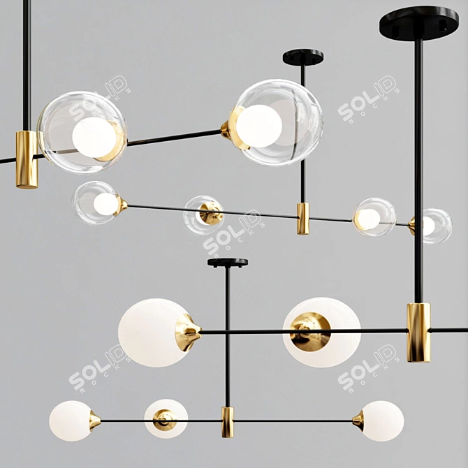 Nordic Style Pendant Lamp 3D model image 2