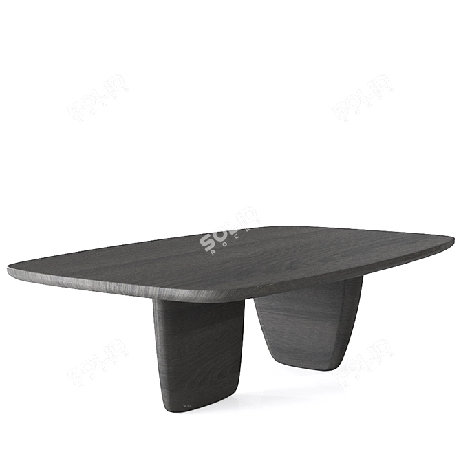 B&B Italia Tobi-Ishi Coffee Table Wood 3D model image 2
