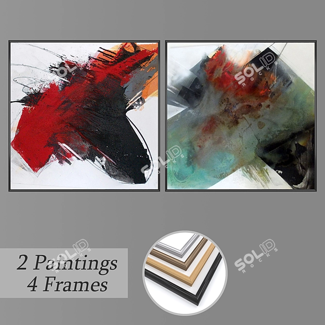 Versatile Set of Wall Paintings 3D model image 1