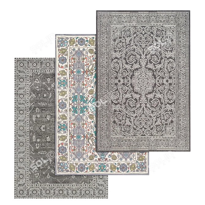 Title: Versatile High-Quality Carpets Set 3D model image 1