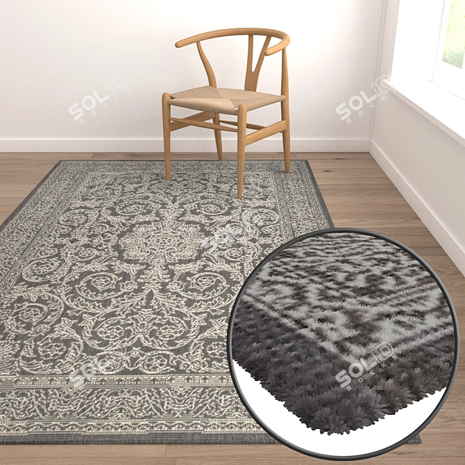 Title: Versatile High-Quality Carpets Set 3D model image 5