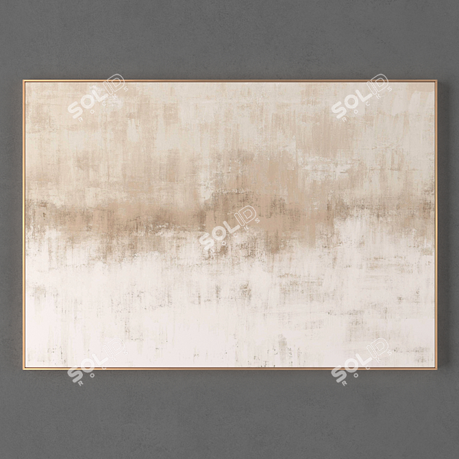 Elegant Frames for Art: Set of 1, 840*1200mm Sizes, Textured Unwrapped UVs 3D model image 1