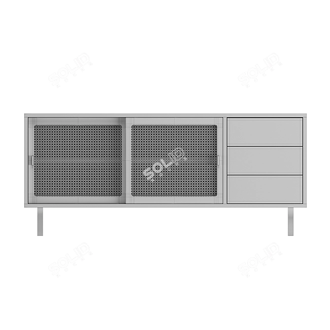 Colonel STRAW Sideboard: Stylish Storage Solution 3D model image 3