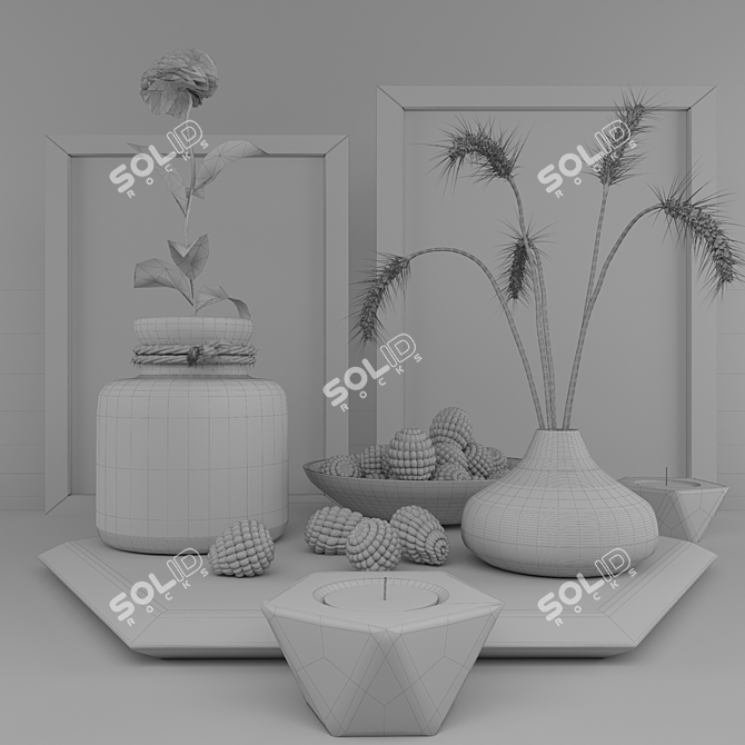 Elegant Decorative Set 3D model image 3