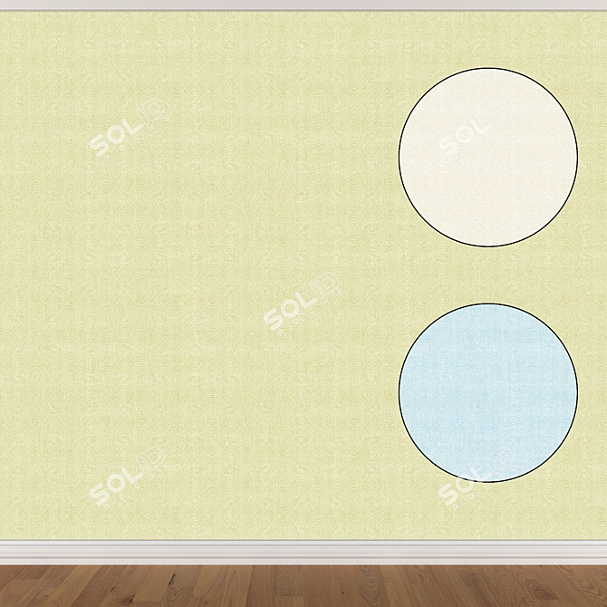 Seamless Wallpaper Set - 3 Colors 3D model image 1