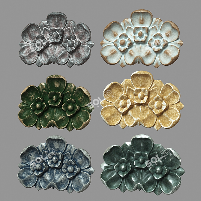 Versatile Patina Material Options 3D model image 1