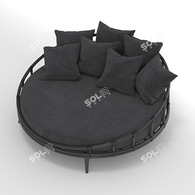 Sleek Outdoor Seating Solution 3D model image 2
