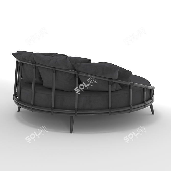 Sleek Outdoor Seating Solution 3D model image 3