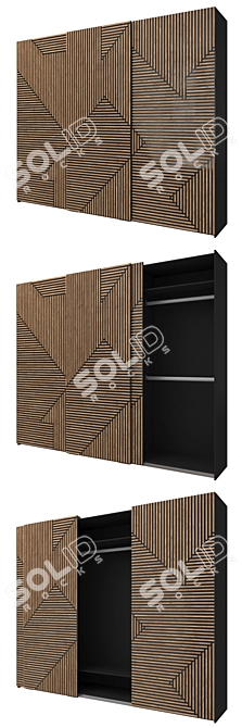 Modern Sliding Wardrobe with PS10 Cinetto System 3D model image 2