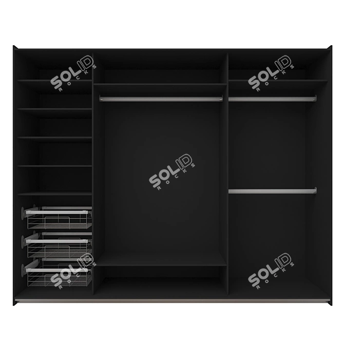 Modern Sliding Wardrobe with PS10 Cinetto System 3D model image 4