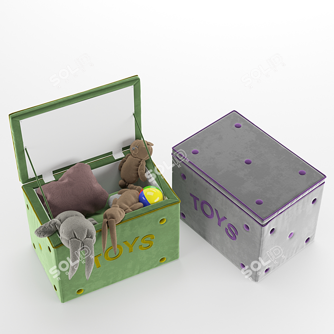 Bambini Big Box Pouf 3D model image 3
